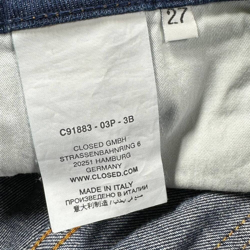 Closed NWT Slim Fit Mid Waist Baker Dark Washed Jeans Size 27 Organic Cotton - Picture 6 of 11